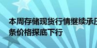 本周存储现货行情继续承压 渠道SSD和内存条价格探底下行