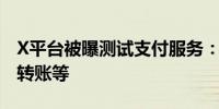 X平台被曝测试支付服务：涉及交易、余额和转账等