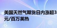 美国天然气期货日内涨超3.00%现报2.071美元/百万英热