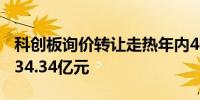 科创板询价转让走热年内40批股东合计成交134.34亿元