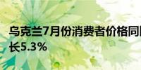 乌克兰7月份消费者价格同比上涨5.4%预估增长5.3%