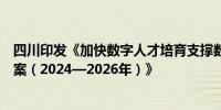 四川印发《加快数字人才培育支撑数字经济发展行动实施方案（2024—2026年）》