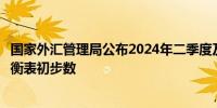 国家外汇管理局公布2024年二季度及上半年我国国际收支平衡表初步数