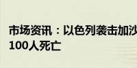 市场资讯：以色列袭击加沙学校避难所造成近100人死亡