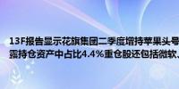 13F报告显示花旗集团二季度增持苹果头号重仓股为英伟达——在已披露持仓资产中占比4.4%重仓股还包括微软、苹果、亚马逊、以及博通