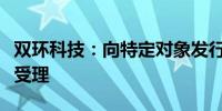 双环科技：向特定对象发行股票申请获深交所受理