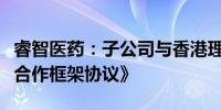 睿智医药：子公司与香港理工大学签署《战略合作框架协议》