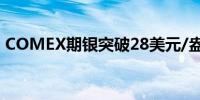 COMEX期银突破28美元/盎司日内涨1.49%