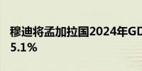 穆迪将孟加拉国2024年GDP增速预测下调至5.1%