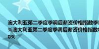 澳大利亚第二季度季调后薪资价格指数季率 0.8%预期0.90%前值0.80%澳大利亚第二季度季调后薪资价格指数年率 4.1%预期4.00%前值4.10%