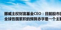 挪威主权财富基金CEO：目前股市面临的风险比之前更多；全球各国累积的预算赤字是一个主要风险