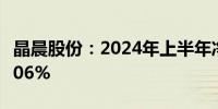 晶晨股份：2024年上半年净利润同比增长96.06%