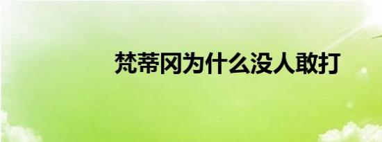 梵蒂冈为什么没人敢打