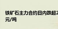 铁矿石主力合约日内跌超2.00%现报704.00元/吨