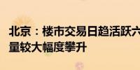 北京：楼市交易日趋活跃六七月份二手房网签量较大幅度攀升