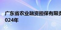 广东省农业融资担保有限责任公司招聘公告2024年