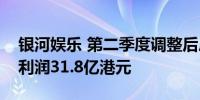 银河娱乐 第二季度调整后息税折旧及摊销前利润31.8亿港元