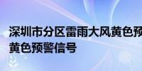 深圳市分区雷雨大风黄色预警信号、分区暴雨黄色预警信号