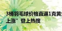 3桶羽毛球价格直逼1克黄金？“羽毛球价格上涨”登上热搜