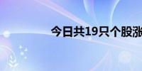 今日共19只个股涨停破板