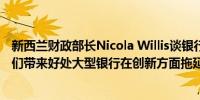 新西兰财政部长Nicola Willis谈银行业评估称大行没有给我们带来好处大型银行在创新方面拖延不前