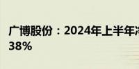 广博股份：2024年上半年净利润同比增长19.38%