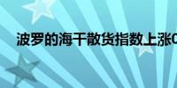 波罗的海干散货指数上涨0.5%报1768点