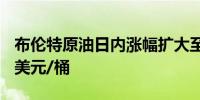 布伦特原油日内涨幅扩大至1.00%现报77.34美元/桶