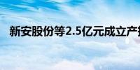 新安股份等2.5亿元成立产投基金合伙企业