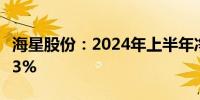 海星股份：2024年上半年净利润同比增长35.3%