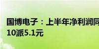 国博电子：上半年净利润同比下降20.77% 拟10派5.1元