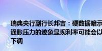 瑞典央行副行长邦吉：硬数据暗示家庭消费依然谨慎未来低通胀压力的迹象显现利率可能会以比6月时预期更快的速度下调