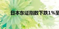 日本东证指数下跌1%至2,657.79点