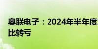 奥联电子：2024年半年度净亏损990万元 同比转亏