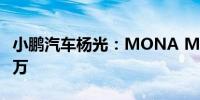 小鹏汽车杨光：MONA M03的目标是月销过万