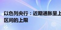 以色列央行：近期通胀呈上升趋势略高于目标区间的上限