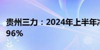 贵州三力：2024年上半年净利润同比增长15.96%