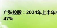 广弘控股：2024年上半年净利润同比下降44.47%