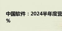 中国软件：2024半年度营收同比下降21.73%