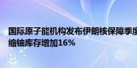 国际原子能机构发布伊朗核保障季度报告报告显示伊朗高浓缩铀库存增加16%