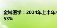 金域医学：2024年上半年净利润同比下降68.53%