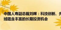 中国人寿副总裁刘晖：科技创新、先进制造、绿色发展等领域蕴含丰富的长期投资机会