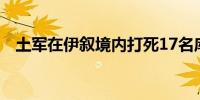 土军在伊叙境内打死17名库尔德武装人员