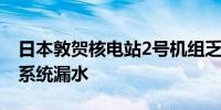 日本敦贺核电站2号机组乏燃料池和设备冷却系统漏水