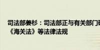 司法部姜杉：司法部正与有关部门研究修订《对外贸易法》《海关法》等法律法规