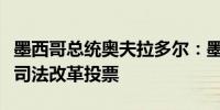 墨西哥总统奥夫拉多尔：墨西哥法院无权阻止司法改革投票