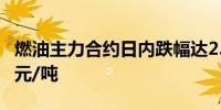 燃油主力合约日内跌幅达2.00%现报2665.00元/吨