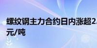 螺纹钢主力合约日内涨超2.00%现报3093.00元/吨