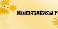 韩国首尔综指收盘下跌0.49%