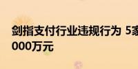 剑指支付行业违规行为 5家机构罚没金额逾3000万元